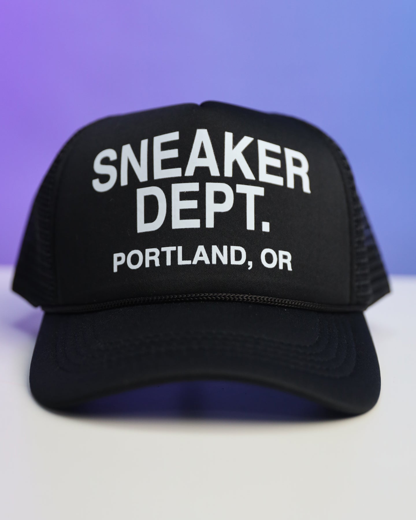 SNEAKER DEPT. TRUCKER PDX - BLACK