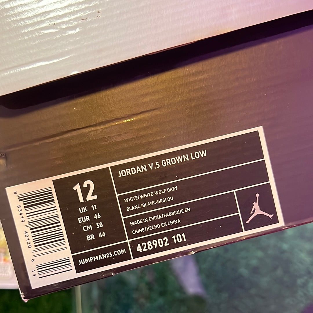 Air Jordan V.5 Grown Low White